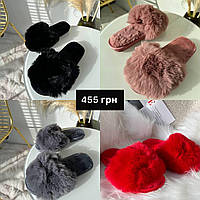 Жіночі домашні капці пухнасті тапулі з відкритим та закритим носочком (уточнюйте розмір до моменту оформлення)