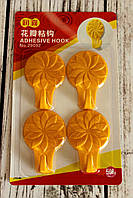 Гачок-тримач 4 шт. на самоклеючій основі. Круглий, Кладовка