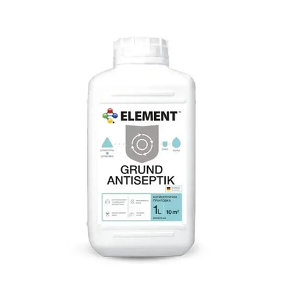 Ґрунтовка антисептична від цвілі ELEMENT GRUND ANTISEPTIK 1л, фото 1