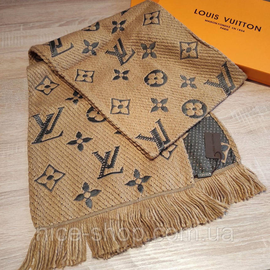 Шарф Louis Vuitton темний беж, фото 1