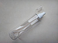 400 мл Цилиндр ПЭТ флакон прозрачный с белым распылителем, спреем 24/410 пластиковый, пластмассовая бутылка