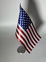 Настольный флаг США с металлическим держателем