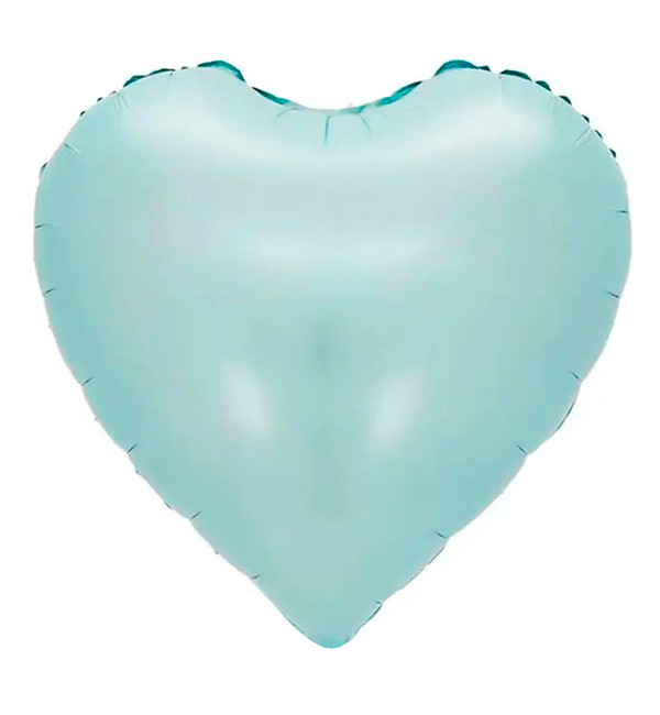 Повітряна куля "Heart" Ø - 45 см., колір - блакитний (матовий)