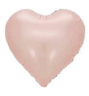 Воздушный шарик "Heart" Ø - 45 см., цвет - розовый (матовый)