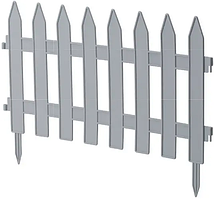 Огородний декоративний паркан довжина 3,10 м висота 27см. Сірий