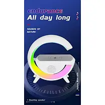 Настільна лампа, нічник RGB 3-in-1 HM-3130 Rainbow Light-Wireless Charger-Speaker з бездротовою зарядкою (24), фото 5