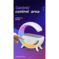 Настільна лампа, нічник RGB 3-in-1 HM-3130 Rainbow Light-Wireless Charger-Speaker з бездротовою зарядкою (24), фото 6
