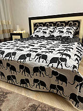Постільна білизна для односпального ліжка полуторка чорна, фото 2