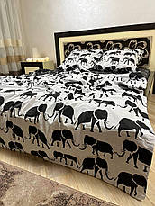 Постільна білизна для односпального ліжка полуторка чорна, фото 5