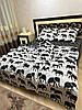 Постільна білизна для односпального ліжка полуторка чорна, фото 10