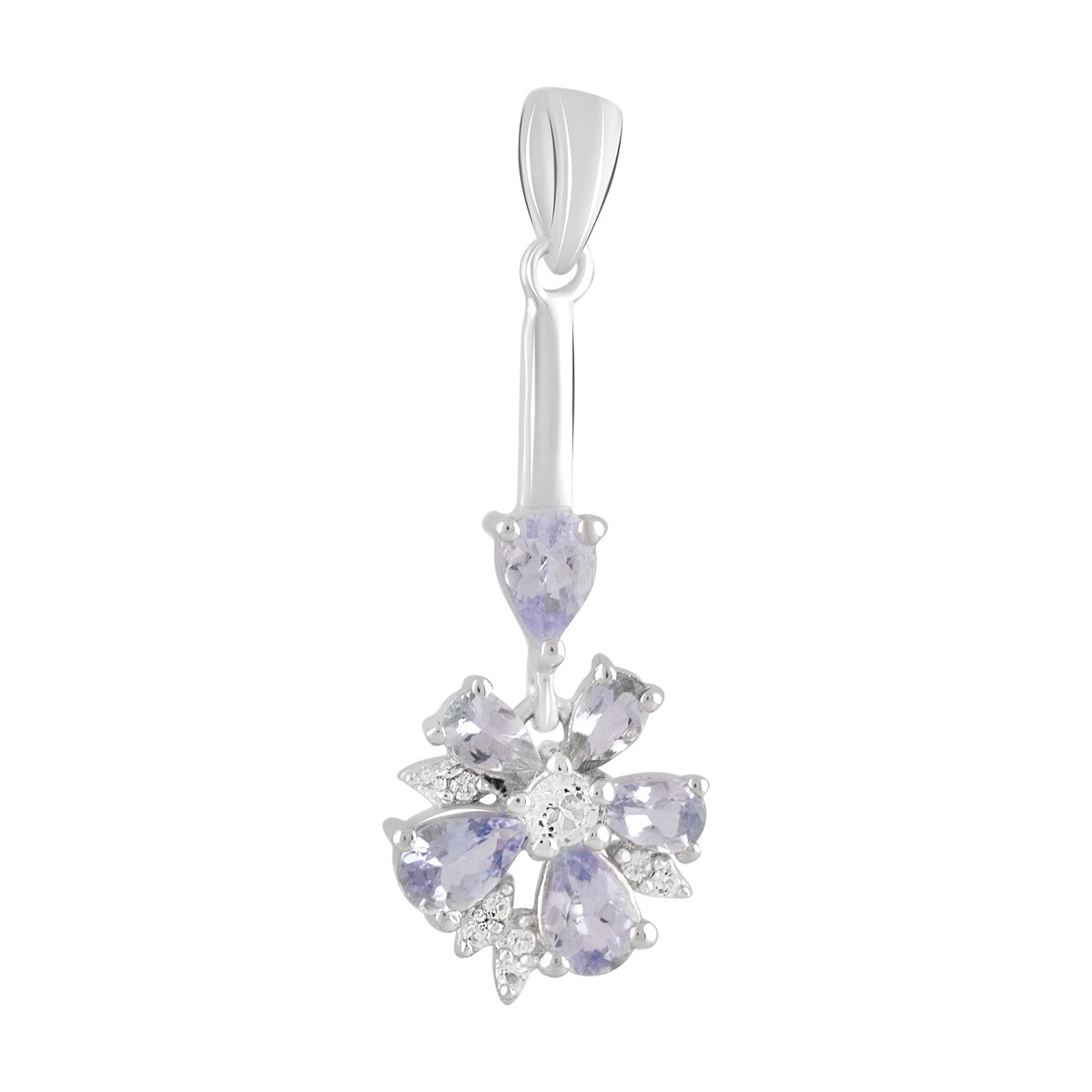 Срібна підвіска ortex з танзанітом 1.905ct, топазом білим (2115113)