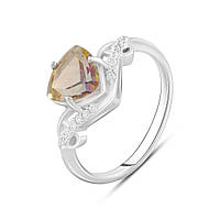 Серебряное кольцо ortex с мистик топазом 2.43ct, вес изделия 2,35 гр (2116080) 19 размер