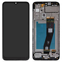 Дисплей для Samsung A025G Galaxy A02s, M025 Galaxy M02s, черный, с рамкой, Original (PRC), c черным шлейфом,