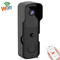 Розумний дверний відеодомофон з WiFi та датчиком руху USmart VDB-01w, відеодзвінок з підтримкою Tuya, Black