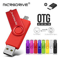 USB Флешка 2в1 128ГБ Micro-USB / USB для телефону, комп'ютера OTG Microdrive 128GB