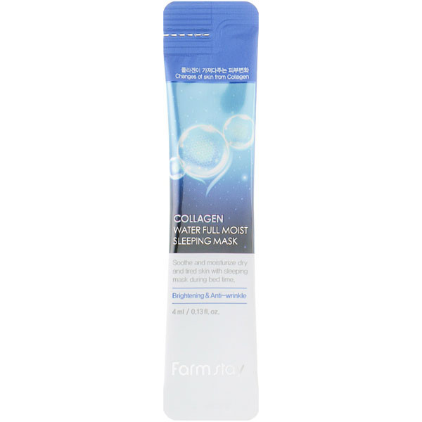 Маска нічна для обличчя з колагеном Farmstay Collagen Water Full Moist Sleeping Mask, 4 мл