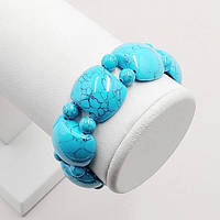 Браслет із Бірюзи 20 мм 16 см