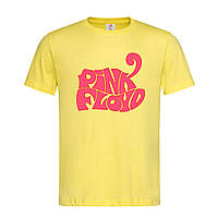 Желтая мужская/унисекс футболка С надписью Pink Floyd (14-2-2-2-жовтий)