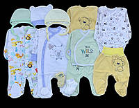 Красивый набор одежды для новорождены, качественая одежда для младенцев, весна, рост 62 см, хлопок