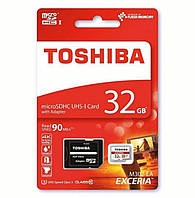 MicroSDHC (UHS-1 U3) Toshiba Exceria 32 ГБ класс 10 (90 МБ/с) (SD-адаптер)