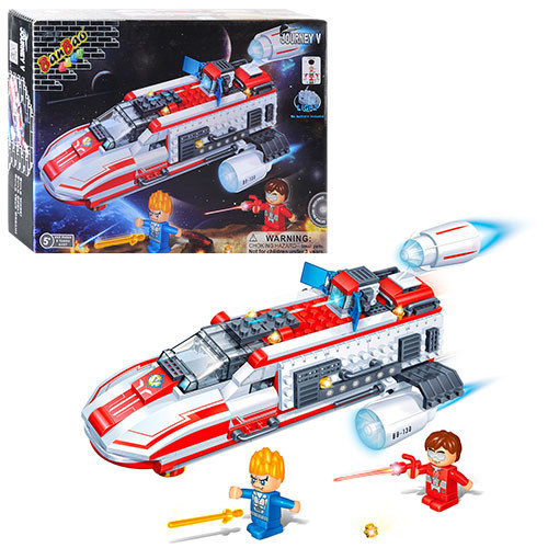 Конструктор BANBAO 6407 (16 шт.) космічний корабель, 252 дет, фігурки 2 шт., у кор-ку, 33-24-7 см