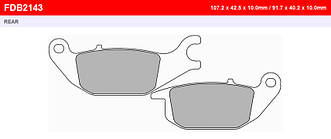 Колодки гальмівні HONDA CBR 125 R | XL 125 V Varadero | MW 125 Tricity FERODO FE FDB2143P