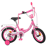 Велосипед детский PROF1 Y1211 12 дюймов, розовый 0201 Топ !