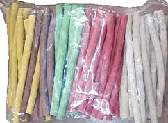 Ласощі для собак TatraPet Expert MUNCHY Палички кольорові мікс 6-7 мм/12.5 см, 100 шт 442.10