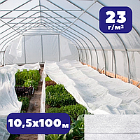 Агроволокно от солнца 23 г/м белое 10,5х100 м с усиленным краем в рулоне Shadow зимнее для утепления растений