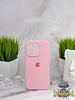 Чехол с закрытой камерой и низом на Айфон 13 Про Макс Розовый / Silicone Case для iPhone 13 Pro Max Light Pink