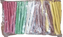 Ласощі для собак TatraPet Expert MUNCHY Палички кольорові мікс 8-9 мм/12.5 см, 100 шт 442.11