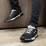 40, 42, 43 р. Кросівки чоловічі чорні з білою підошвою (Сгк-14чб), фото 3