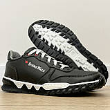 40, 42, 43 р. Кросівки чоловічі чорні з білою підошвою (Сгк-14чб), фото 4