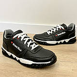 40, 42, 43 р. Кросівки чоловічі чорні з білою підошвою (Сгк-14чб), фото 6