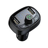 АЗП з FM-модулятором Baseus T Shaped S-09 Car Bluetooth MP3 Player Black, фото 4