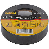 Изолента ПВХ (черная) 0.13мм×19мм×20м Premium SIGMA (8411611)/s38978