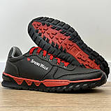 Кросівки чоловічі чорні з червоним (Сгк-14чр), фото 7
