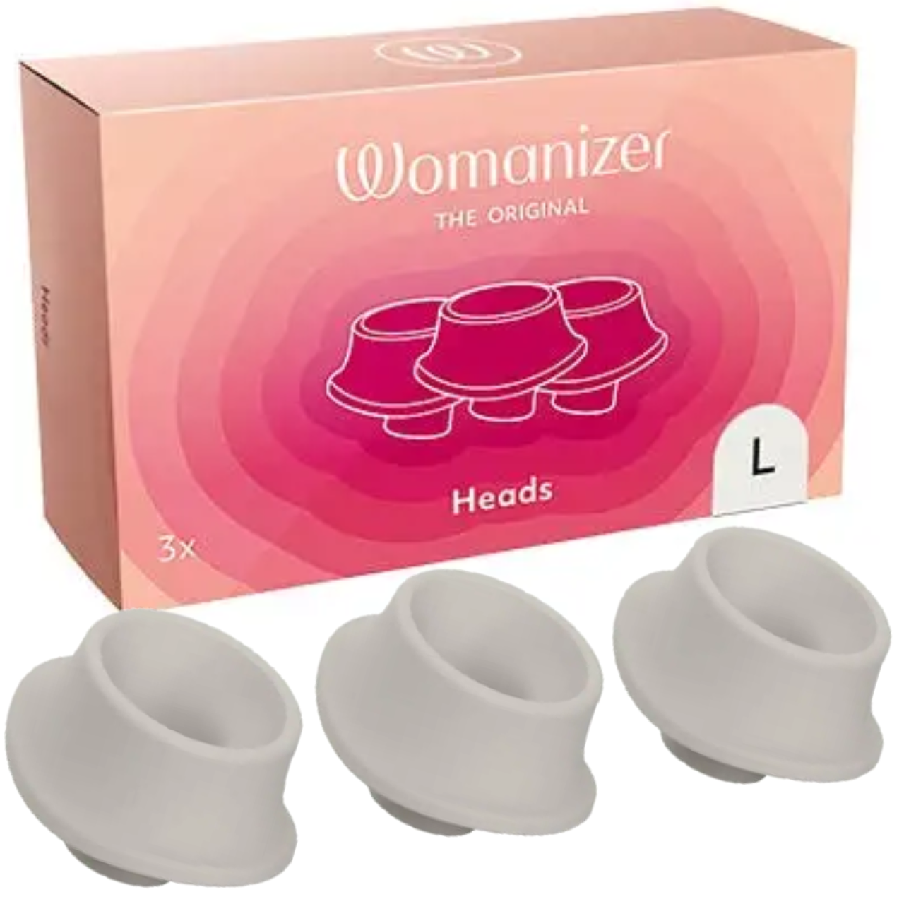 Набір насадок сірих на Womanizer Premium і Classic 3 шт (розмір L)