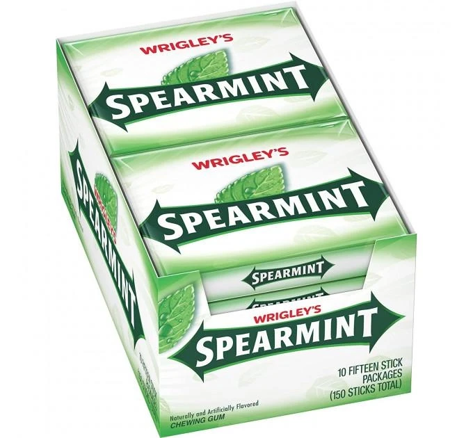 Упаковка жувальних гумок Wrigley's Spearmint Chewing Gum 150шт, фото 1