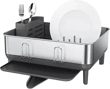 Сушарка для столового приладдя з підсклянниками Simplehuman
