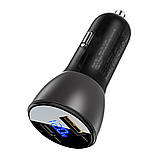 Автомобільне зарядне пристрій ACEFAST B6 metal 63W (USB-A+USB-C) with digital display, фото 3