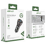 Автомобільне зарядне пристрій ACEFAST B6 metal 63W (USB-A+USB-C) with digital display, фото 4