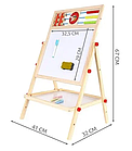 Мольберт дерев'яний двосторонній із магнітною дошкою з цифрами та рахівницею Kruzzel, фото 10