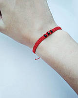 Плетений браслет-оберіг (червона нитка) BlackBeads