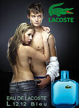 Eau de Lacoste L. 12.12 Bleu туалетна вода 100 ml. (Лакоста Єау Де Л. 12.12 Блю), фото 3
