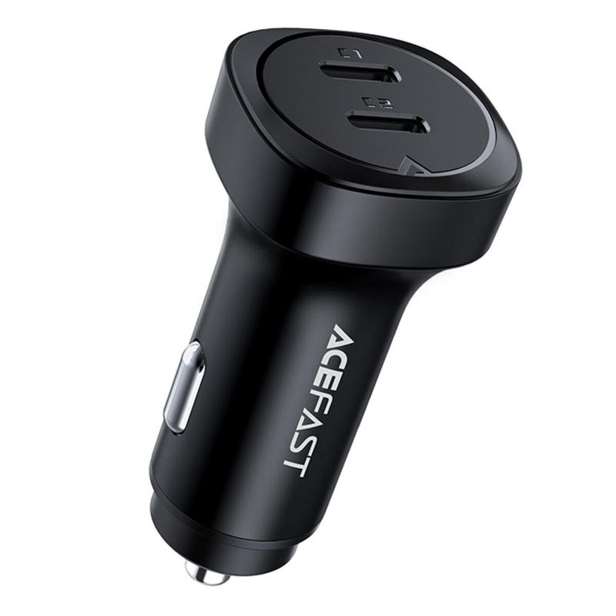 Автомобільний зарядний пристрій ACEFAST B2 72W dual USB-C metal car charger, фото 1