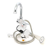 Проточний водонагрівач для душу, потужність 3 кВт, білий