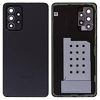 Задняя панель корпуса для Samsung A526 Galaxy A52 5G, черная, со стеклом камеры