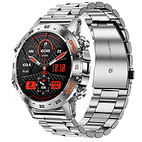 Багатофункціональний металевий смарт годинник з залізним ремінцем для андроїд і айфона