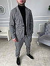 Класичний костюм чоловічий сірий в клітку піджак і демісезонні штани Alexander, фото 3